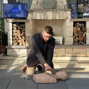 CPR Training using a dummy